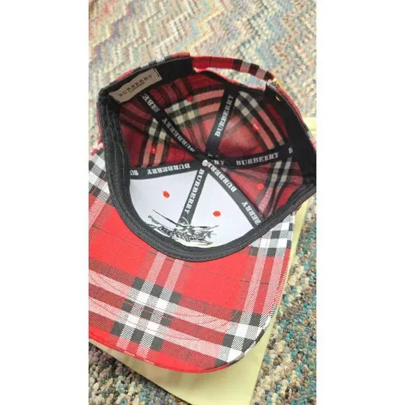 Burberry Red Nova Check Cap
